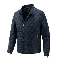 Casual Men&#39;s Autumn Jacket With Diamond Pattern