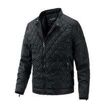 Casual Men&#39;s Autumn Jacket With Diamond Pattern