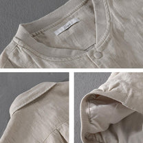 Casual Relaxed Fit Button-Up Jacket for Men