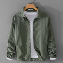 Casual Relaxed Fit Button-Up Jacket for Men