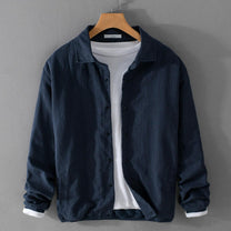 Casual Relaxed Fit Button-Up Jacket for Men