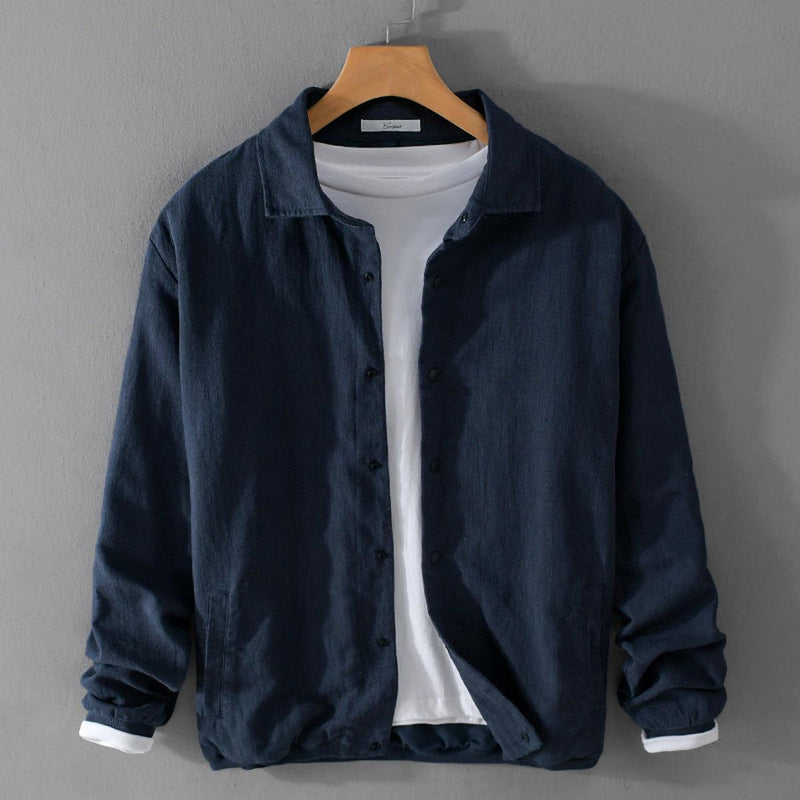 Casual Relaxed Fit Button-Up Jacket for Men