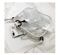 Casual Transparent Shoulder Bag With Adjustable Strap