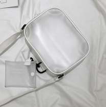 Casual Transparent Shoulder Bag With Adjustable Strap