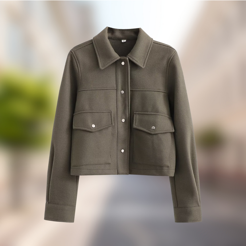 Casual Wool Look Jacket For Women - Autumn Essential