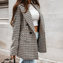 Checked Classic Blazer For Women