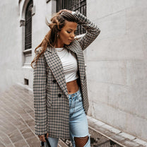Checked Classic Blazer For Women