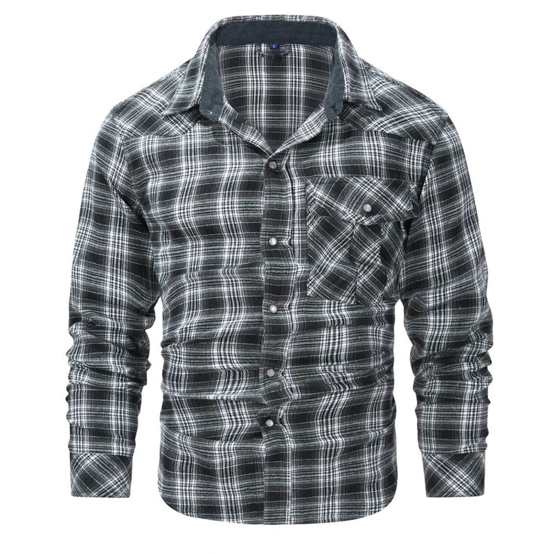 Checked Men&#39;s Jacket For Autumn And Winter