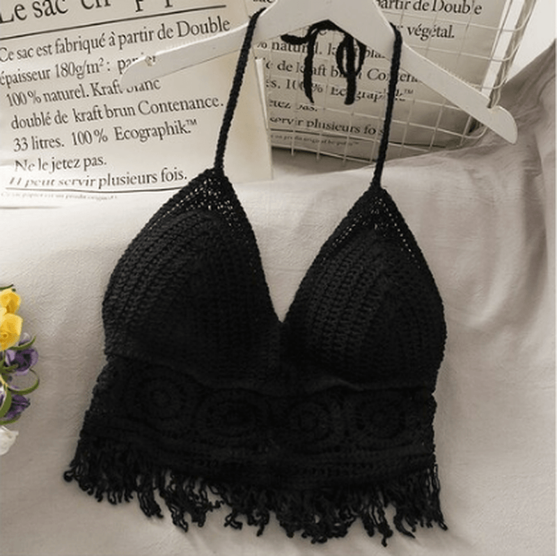 Chic Crop Top Bra With Bust Support
