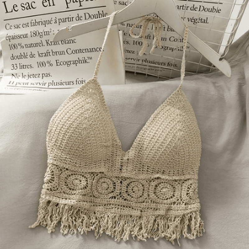 Chic Crop Top Bra With Bust Support