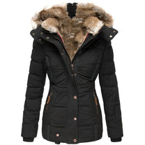 Chic Hooded Long Sleeve Wool Blend Coat