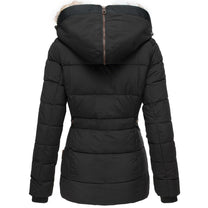 Chic Hooded Long Sleeve Wool Blend Coat