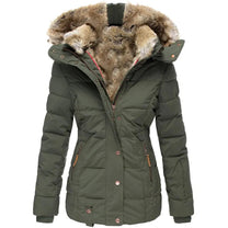 Chic Hooded Long Sleeve Wool Blend Coat