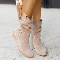 Chic Women&#39;s Ankle Boots With Strap Details