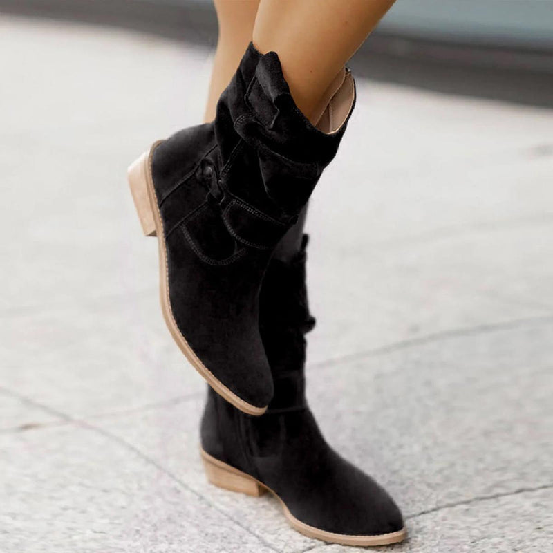 Chic Women&#39;s Ankle Boots With Strap Details