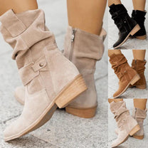 Chic Women&#39;s Ankle Boots With Strap Details