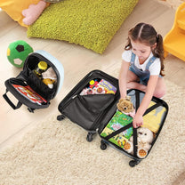 Children&#39;s 2-Piece Hard Shell Luggage Set With Backpack And 360° Wheels