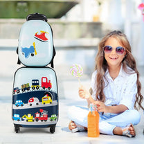 Children&#39;s 2-Piece Hard Shell Luggage Set With Backpack And 360° Wheels