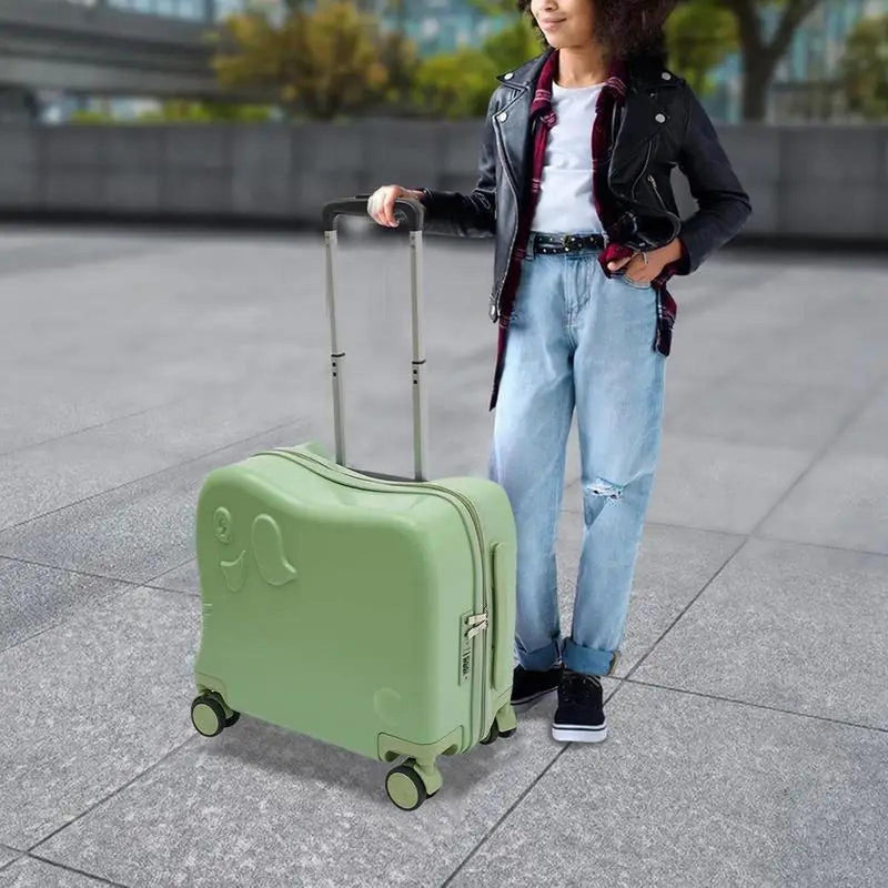 Children&#39;s Elephant-Shaped Trolley Suitcase with Quiet Wheels and Spacious Interior