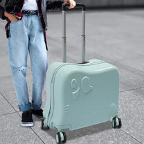 Children&#39;s Elephant-Shaped Trolley Suitcase with Quiet Wheels and Spacious Interior
