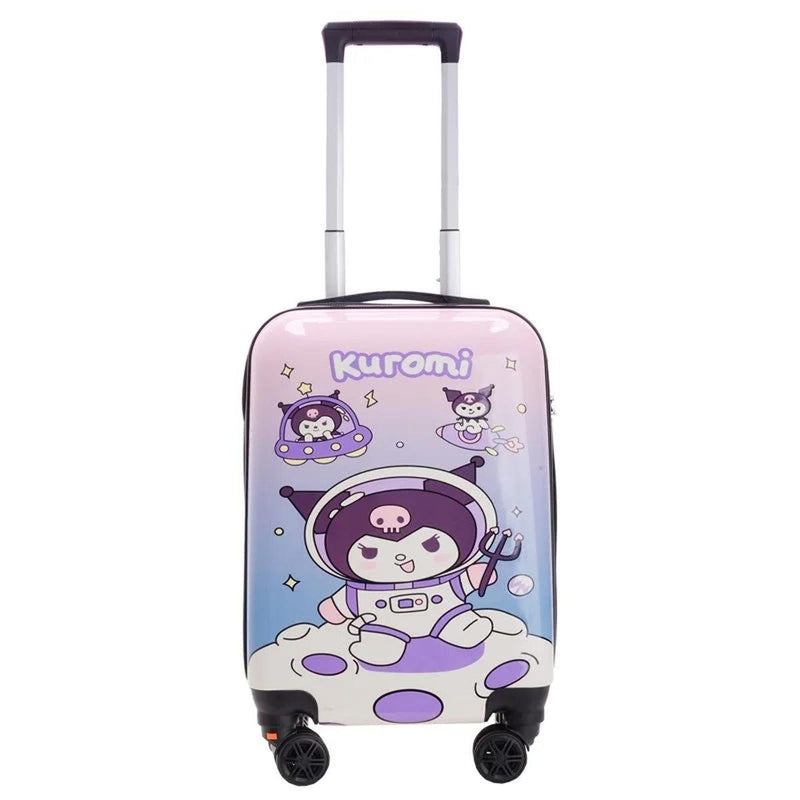 Children&#39;s Hard Shell Suitcase With Cartoon Design And 360° Spinner Wheels