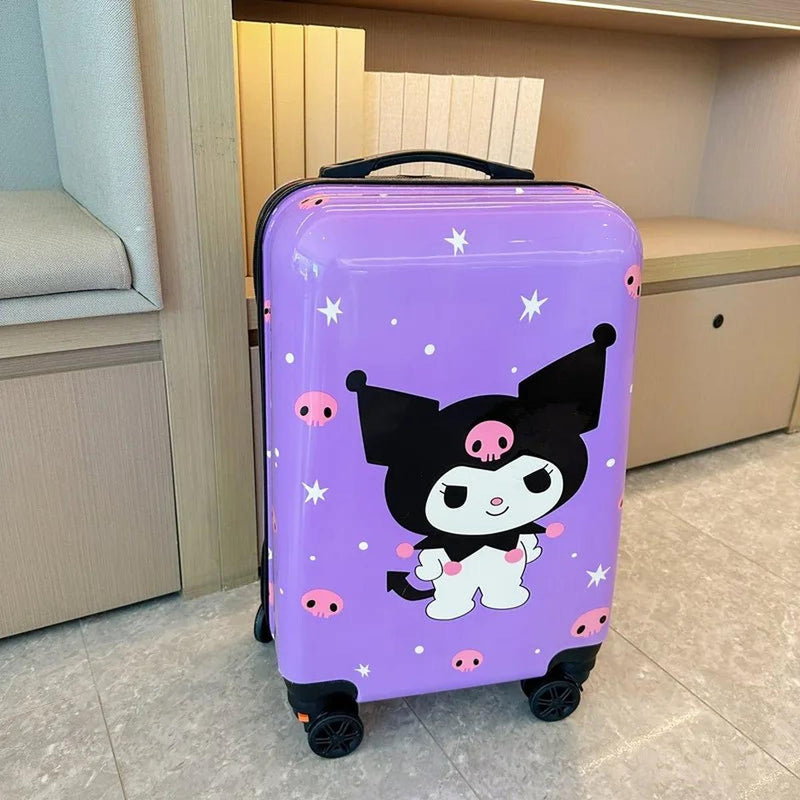 Children&#39;s Hard Shell Suitcase With Cartoon Design And 360° Spinner Wheels