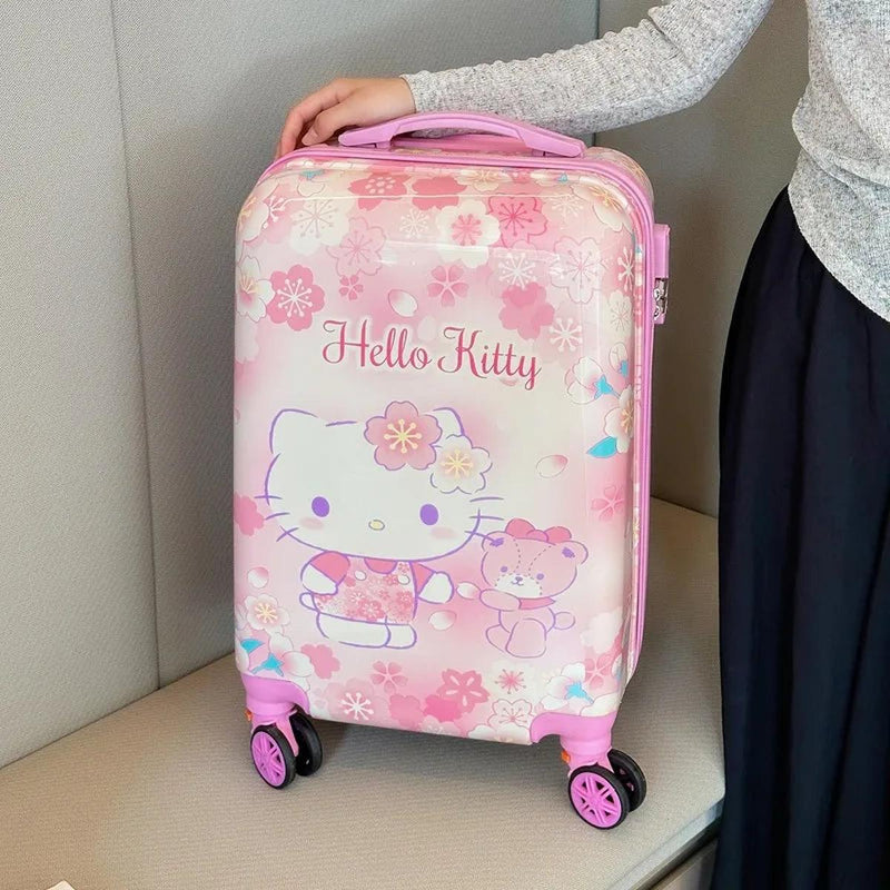Children&#39;s Hard Shell Suitcase With Cartoon Design And 360° Spinner Wheels