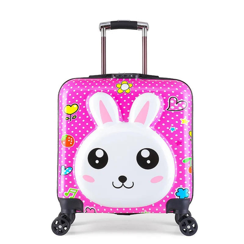 Children&#39;s Trolley Suitcase With Duck Design - Lightweight Hard Shell Travel Bag
