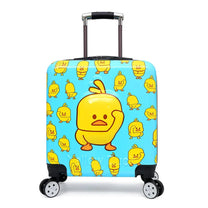 Children&#39;s Trolley Suitcase With Duck Design - Lightweight Hard Shell Travel Bag