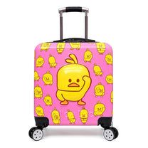 Children&#39;s Trolley Suitcase With Duck Design - Lightweight Hard Shell Travel Bag