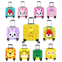 Children&#39;s Trolley Suitcase With Duck Design - Lightweight Hard Shell Travel Bag