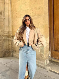 Classic Beige Women&#39;s Short Jacket for All Occasions