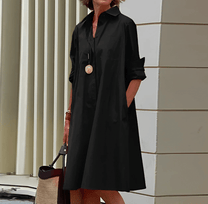 Classic Elegant Blouse Dress With Breathable Fabric