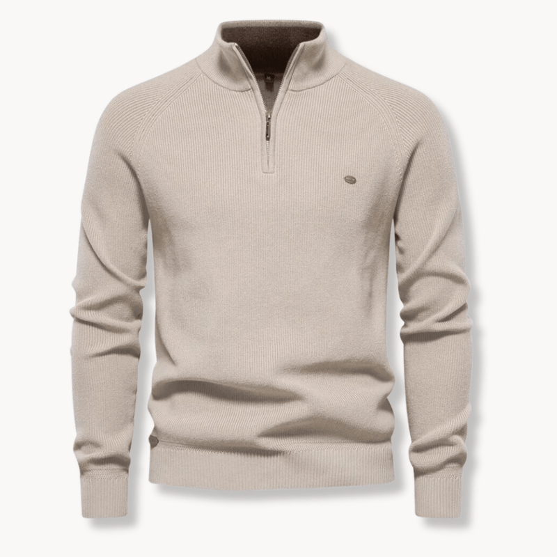 Classic Fit Half-Zip Sweater For Men