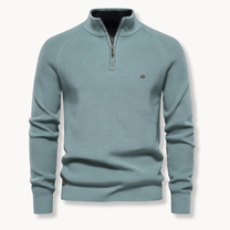 Classic Fit Half-Zip Sweater For Men