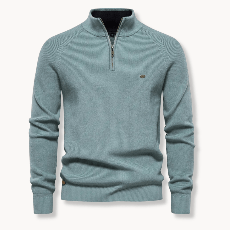 Classic Fit Half-Zip Sweater For Men