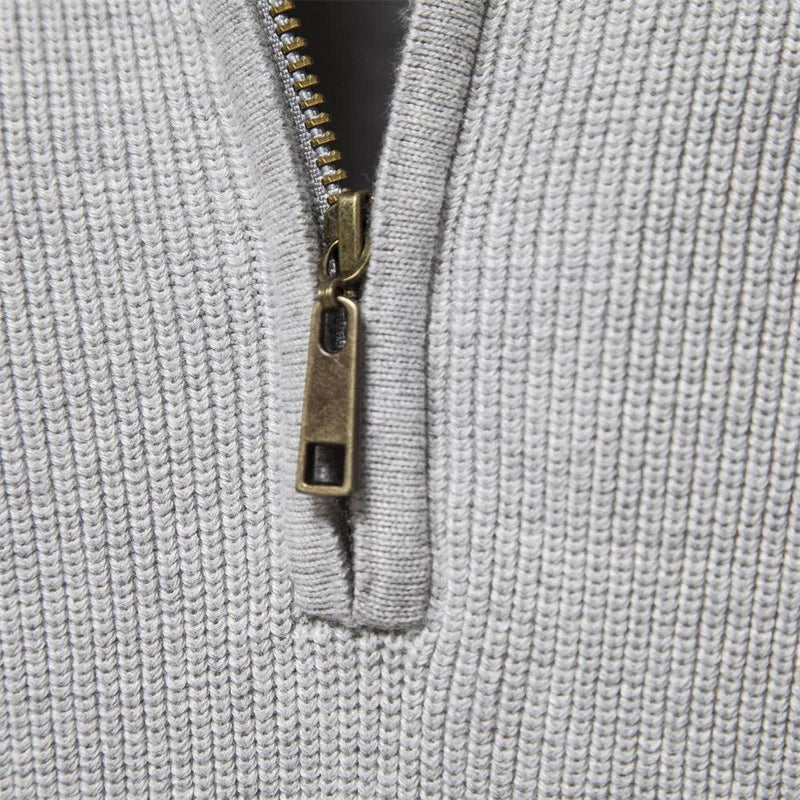Classic Fit Half-Zip Sweater For Men