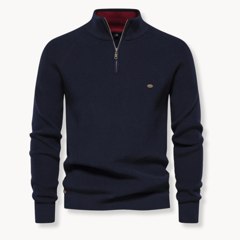 Classic Fit Half-Zip Sweater For Men