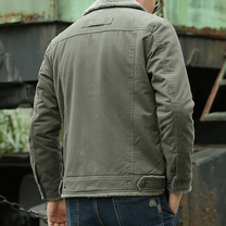 Classic Fit Shearling Collar Jacket