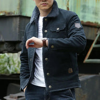 Classic Fit Shearling Collar Jacket