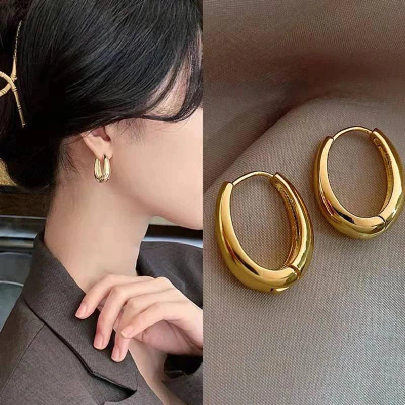 Classic Gold-tone Hoop Earrings