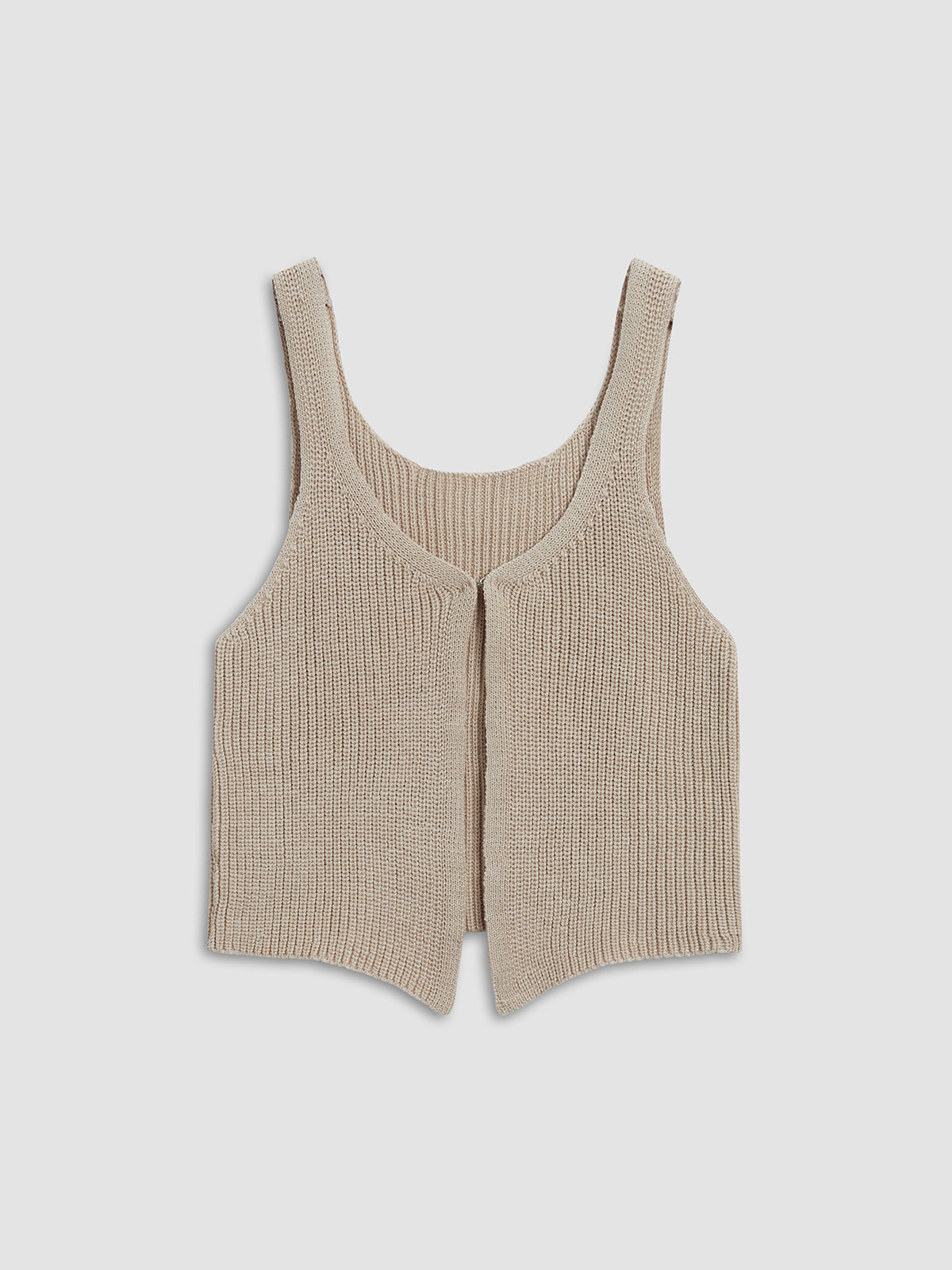 Classic Knit Vest with Hook Fastening