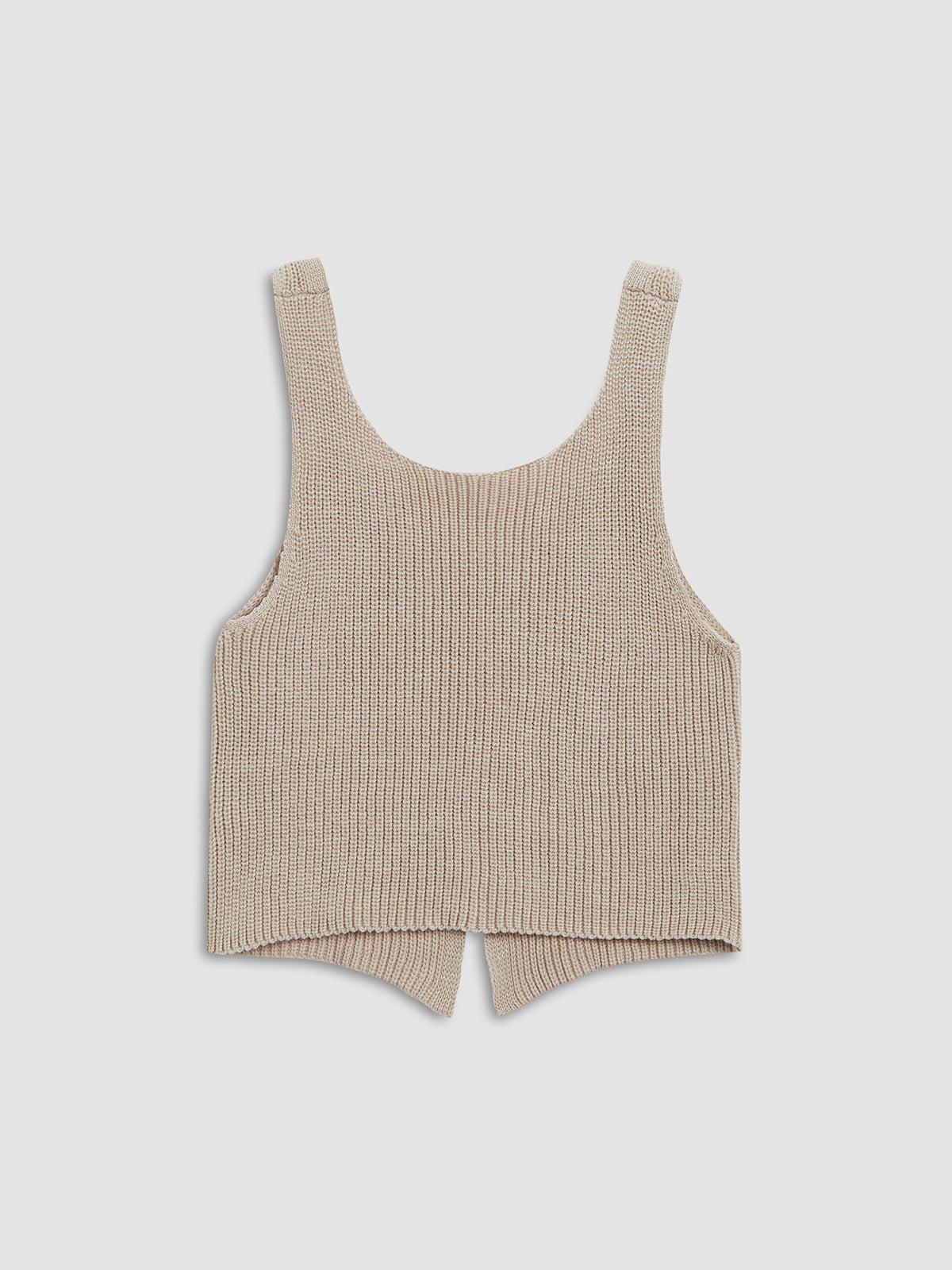 Classic Knit Vest with Hook Fastening