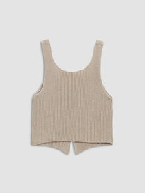 Classic Knit Vest with Hook Fastening
