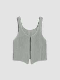 Classic Knit Vest with Hook Fastening