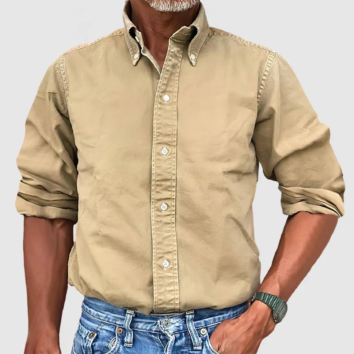 Classic Long Sleeve Men&#39;s Dress Shirt