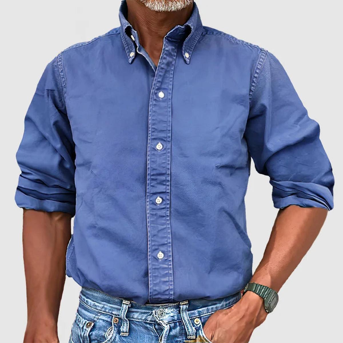 Classic Long Sleeve Men&#39;s Dress Shirt