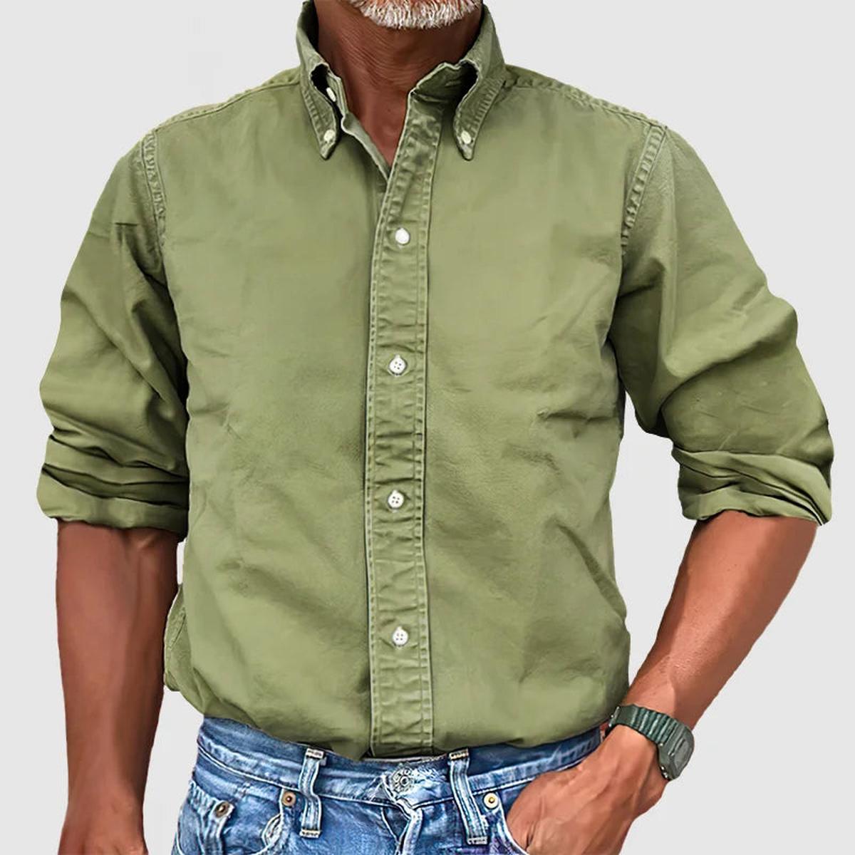 Classic Long Sleeve Men&#39;s Dress Shirt