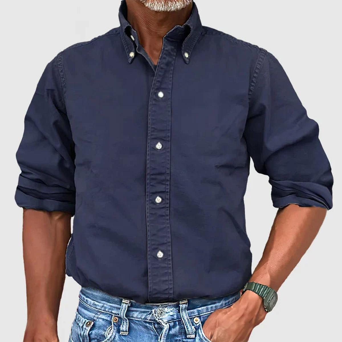 Classic Long Sleeve Men&#39;s Dress Shirt