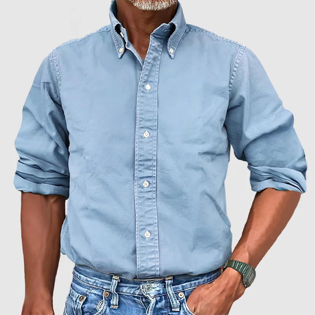 Classic Long Sleeve Men&#39;s Dress Shirt